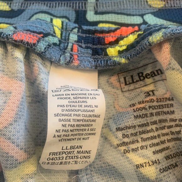 LL BEAN toddler  long pajamas - Picture 6 of 10